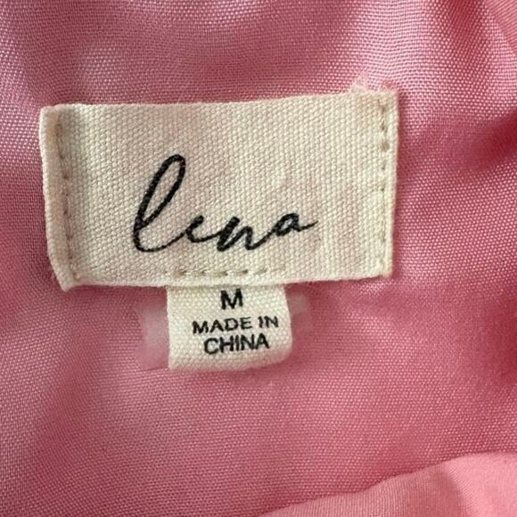 Lena Cowl Neck Draped Mini Dress Sz M Powder Pink Modern Wedding Guest Summer - Picture 5 of 8